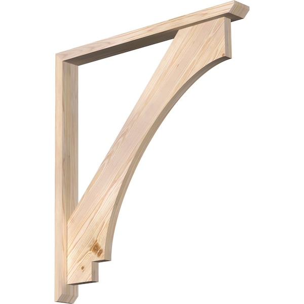 Ekena Millwork Imperial Slat Smooth Bracket w/ Offset Brace, Douglas Fir, 3 1/2"W x 34"D x 38"H BKT0402X34X38IMP06SDF - main